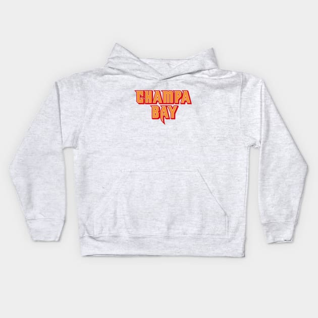 Champa Bay - White/Orange Kids Hoodie by KFig21